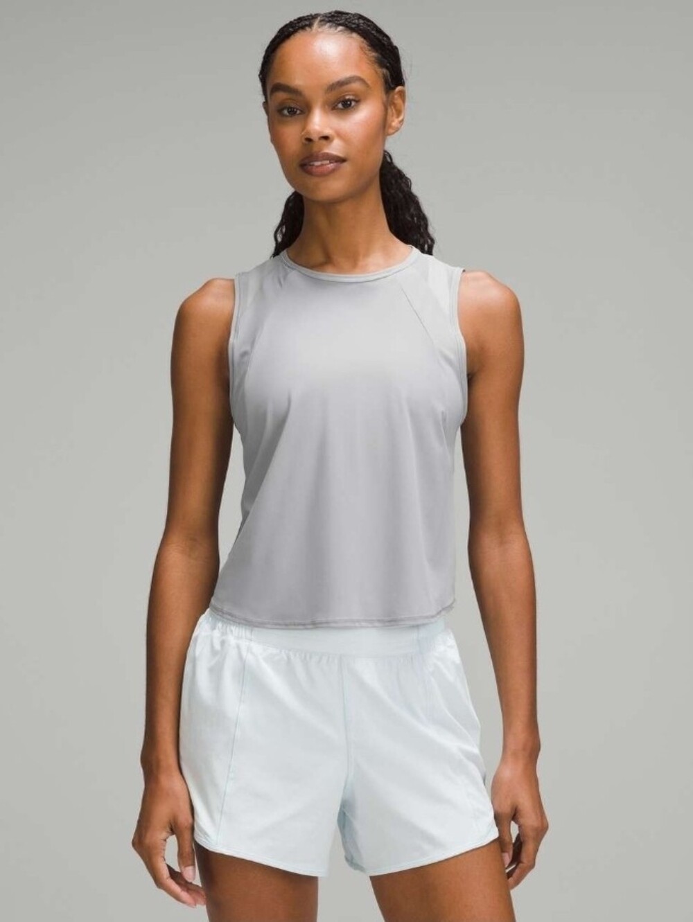 Lululemon Sculpt Cropped Tank Top Grey Size Large